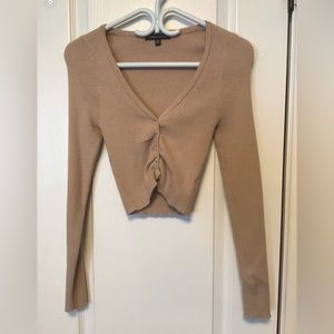 Cropped beige top from Kendall and Kylie